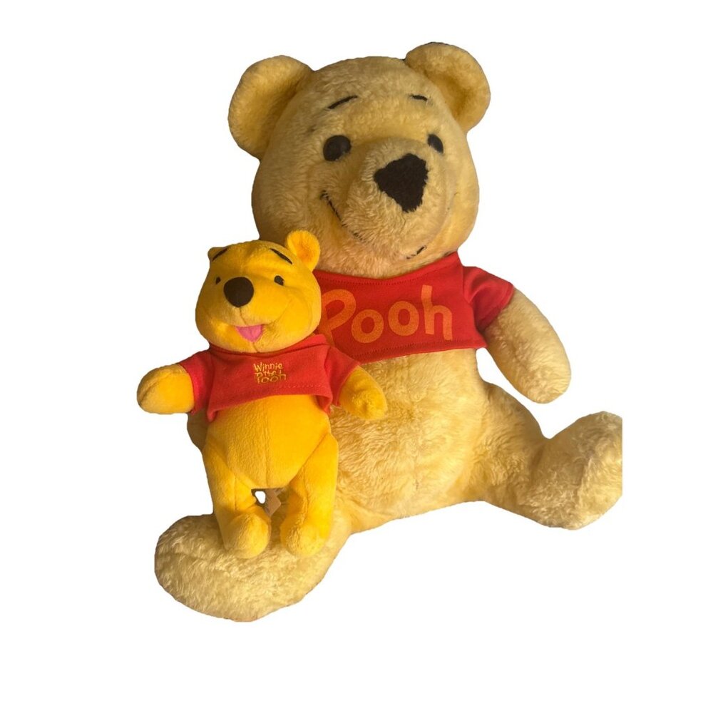 2 Lot 15” Winnie The Pooh Plush Vintage Disney Sears Canada 8” 2001 Fisher Price - Picture 10 of 14
